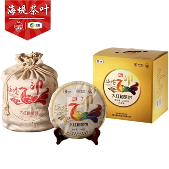 中茶|海堤 黄印大红袍茶饼 350g/盒 XTJ2101 （暂缺货）