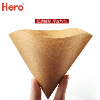  Hero 滴漏式过滤纸 1-4人份大号 原木色 100片/盒