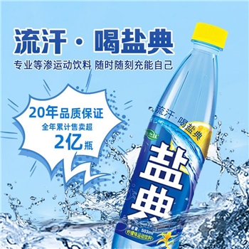 饮料 康之味 盐典运动饮料 柠檬味 503ml*15瓶 整箱装