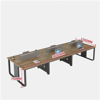 办公桌 永奉 简约现代工作位电脑桌 六人位不含柜 120*600*75cm