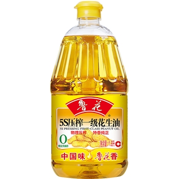 鲁花 食用油 5S 物理压榨 压榨一级 花生油1.8L