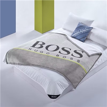 BOSS LOGO格纹羊羔绒毯1400*1800 HBMT-020